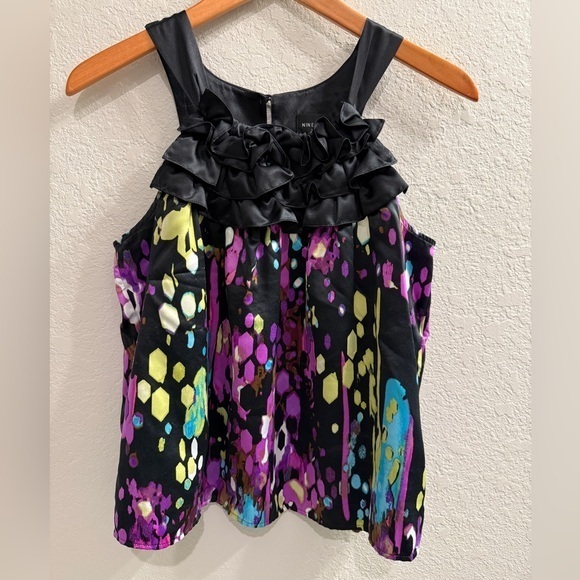 NINE WEST multi-color sleeveless blouse Size 6 - Picture 1 of 2
